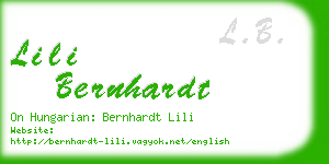 lili bernhardt business card